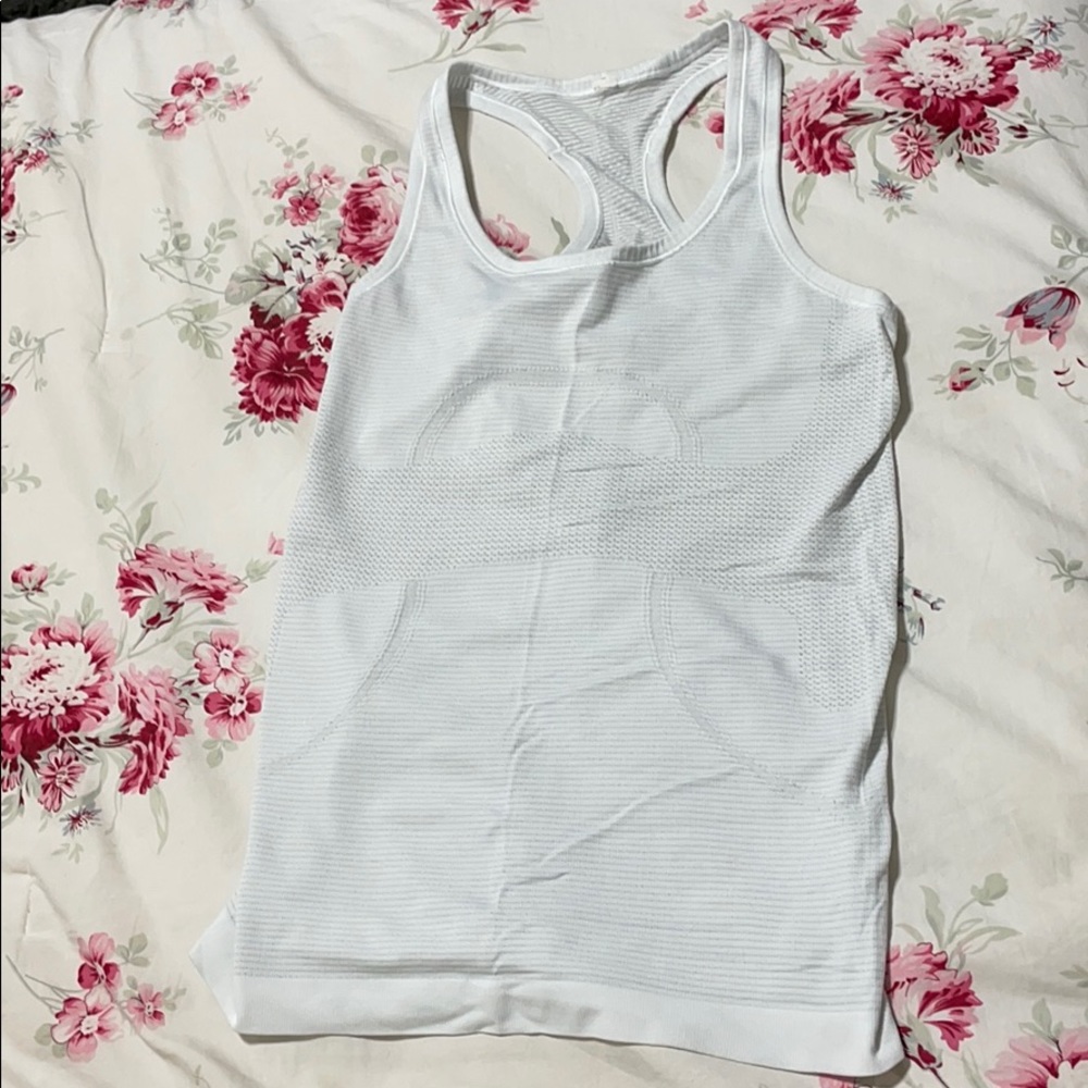 White Lululemon Swiftly Racerback Tank